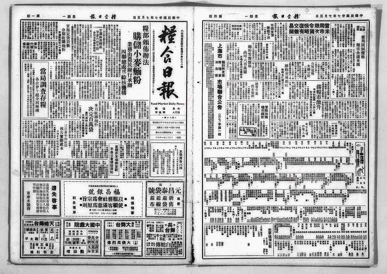 粮食日报（上海）（1948-1949）电子版